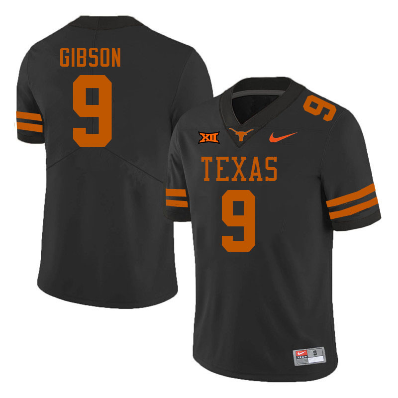 Men #9 Jerrick Gibson Texas Longhorns College Football Jerseys Stitched-Black